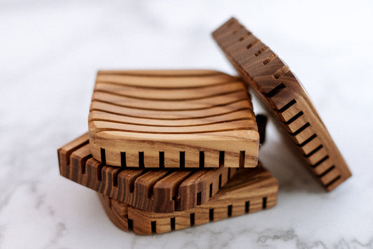 Handmade Wooden Soap Dish - Leaf
